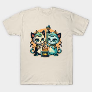 Voodoo Cats Casting Mysterious Spell T-Shirt